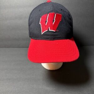 Vintage Wisconsin Badgers 1994 Rose Bowl Snapback Hat Roman USA Red Black Cap